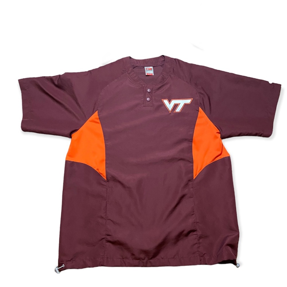 Virginia Tech VT Nike Mens Windbreaker Warm Up Pullover NCAA Medium M
